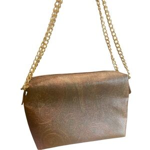 Vintage Etro Paisley Coated Canvas pouch / clutch/ shoulder bag